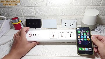 Ổ cắm kéo dài thông minh Tuya, kết nối Wifi, hỗ trợ Google và Alexa