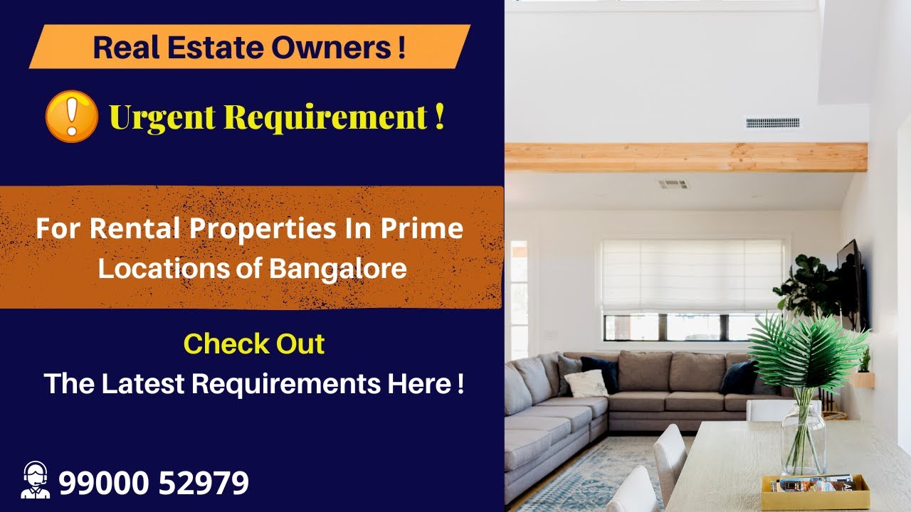 Flats, PG & Office Space Wanted for Rent Marathahalli HSR