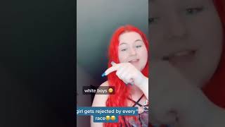 Girl gets rejected by every race 😆 #shorts  #rejected  #recommended
