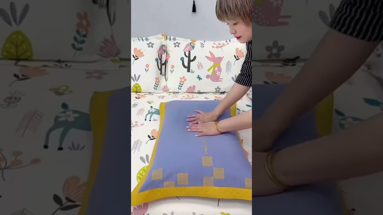 Dirt proof and sweatabsorbent pure cotton gauze pillowcase side snapsUnfold