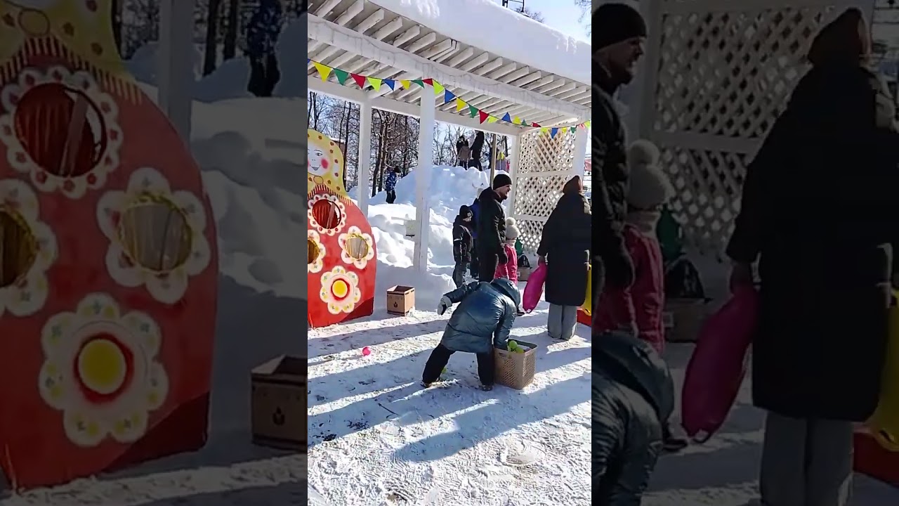 в Пушкинском саду в Сарапуле в день Масленицы