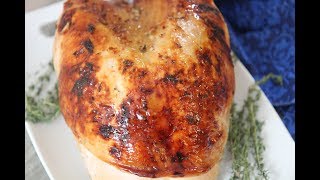 Recipe: http://www.cookedbyjulie.com/maple-glazed-turkey-breast/