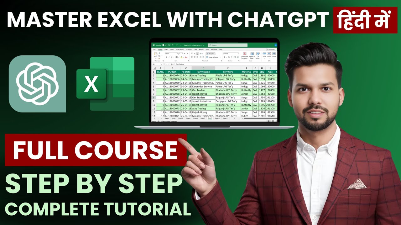 Master Excel with ChatGPT Full Course | Step by Step Complete Tutorial ...