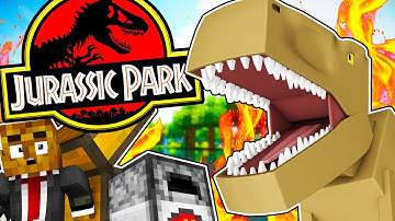 MINECRAFT MODDED MORPH MOD HIDE AND SEEK ON JURRASIC WORLD MOVIE MAP | JeromeASF
