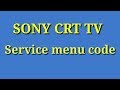 how to open service mode in sony crt tv