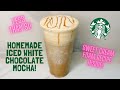 $1 STARBUCKS Iced White Chocolate Mocha Recipe! | Sweet Cream Foam Recipe! #DIYStarbucks