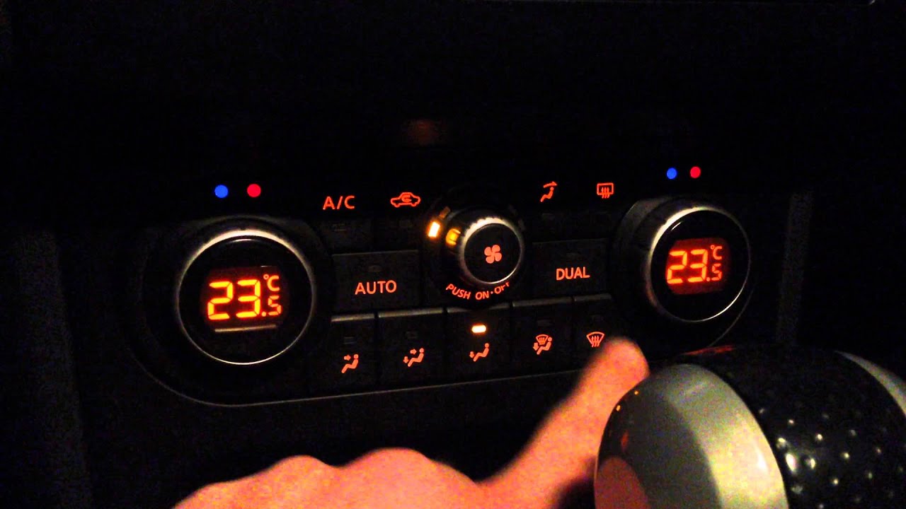 Не правильно работает обдув лобового Qashqai - YouTube