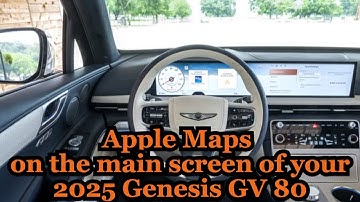 Apple Maps on the main screen of your 2025 Genesis GV 80 model   4K #gv80 #genesis #carplay