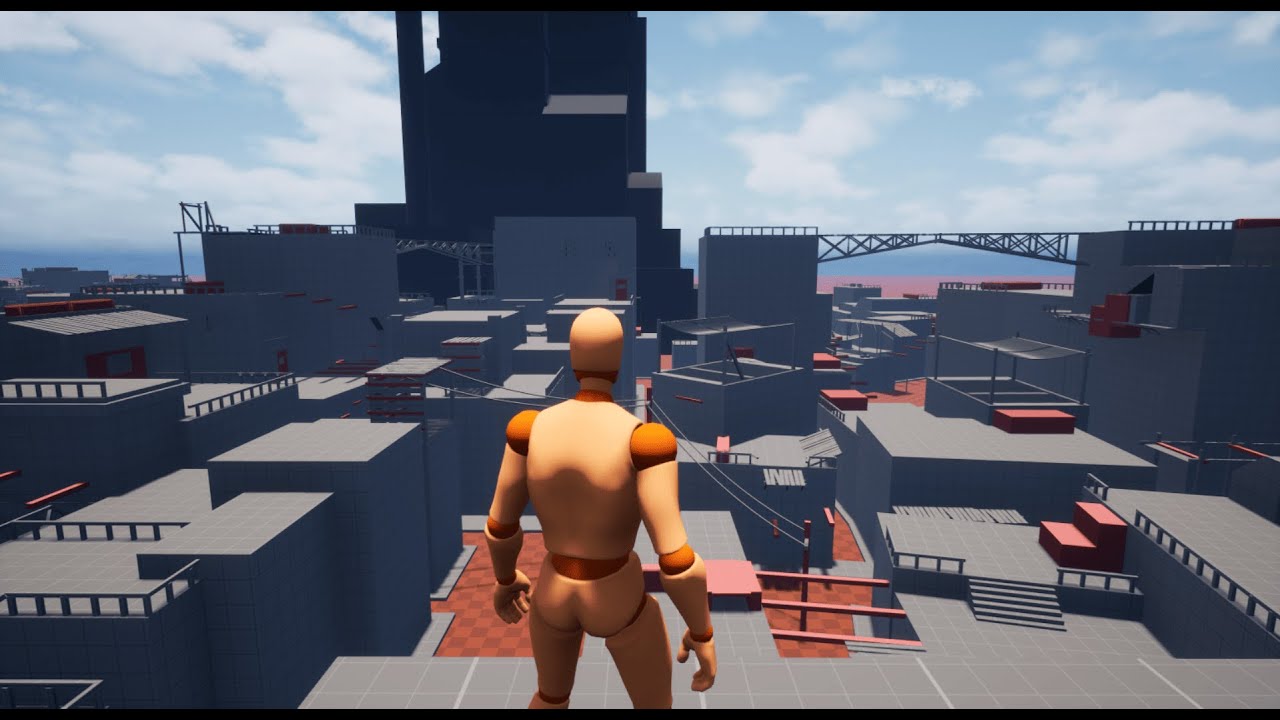 Parkour Level Design / on roofs & indoor