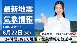 ウェザーニュースの配信のサムネイル画像