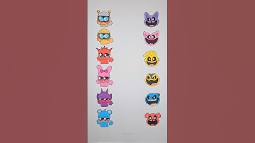 Smiling Critters X Sprunki Line Matching Puzzle Challenge!! #smilingcritters #sprunki #shorts