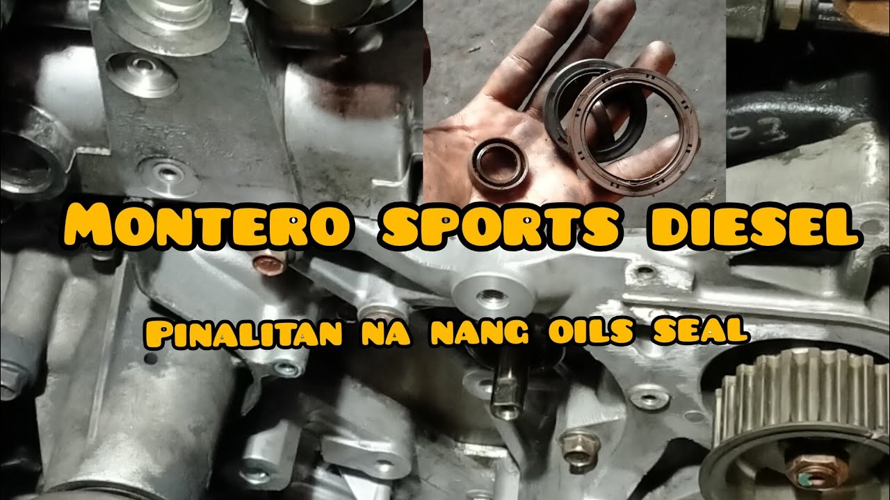 Mitsubishi Montero sports how replaced balancer oil seal YouTube