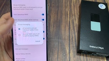 Galaxy Z Flip 5: How to Set Text Messages Group Messaging to Send SMS/MMS Reply to All Recipients