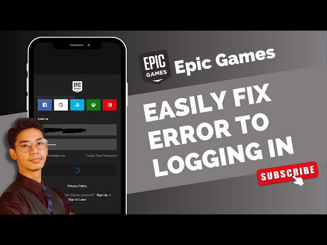 Error Logging In Epic Games ! 