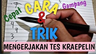 TRIK MENGERJAKAN TES KRAEPELIN || PSIKOTES KERJA 1