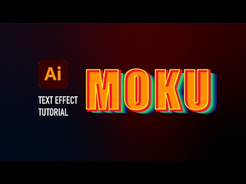 Adobe Illustrator 2023 - Editable Retro Text Effect Tutorial