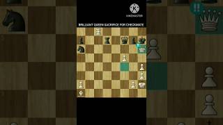 BRILLIANT QUEEN ? SACRIFICE FOR CHECKMATE chess stockfish shorts