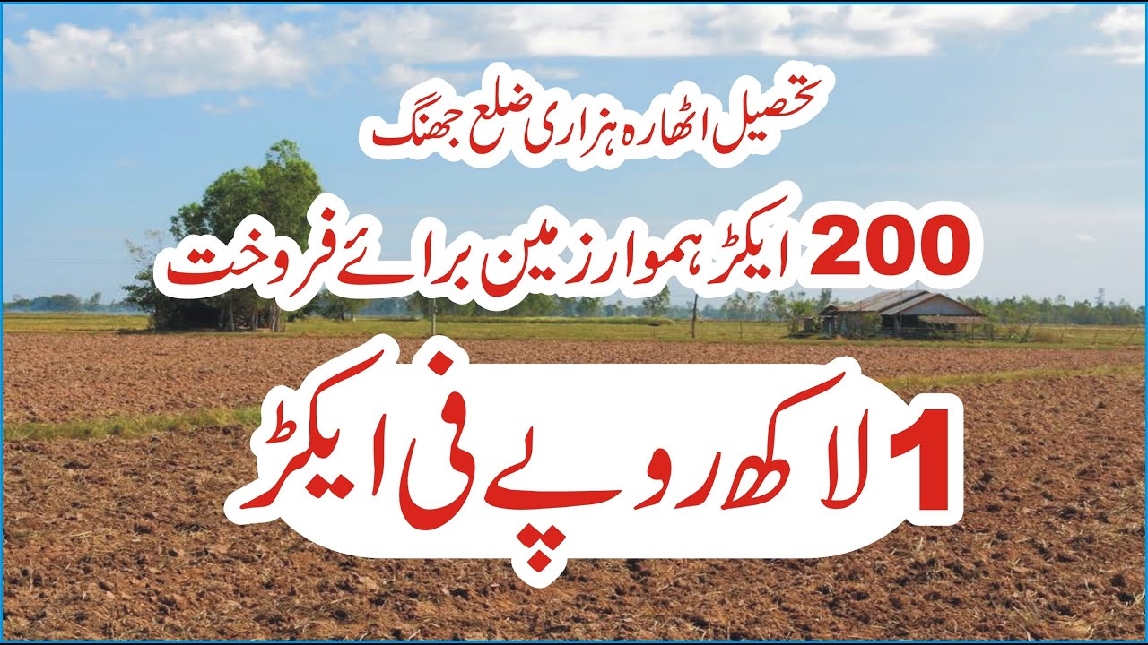 200 acre agriculture land for sale in district jhang cheap