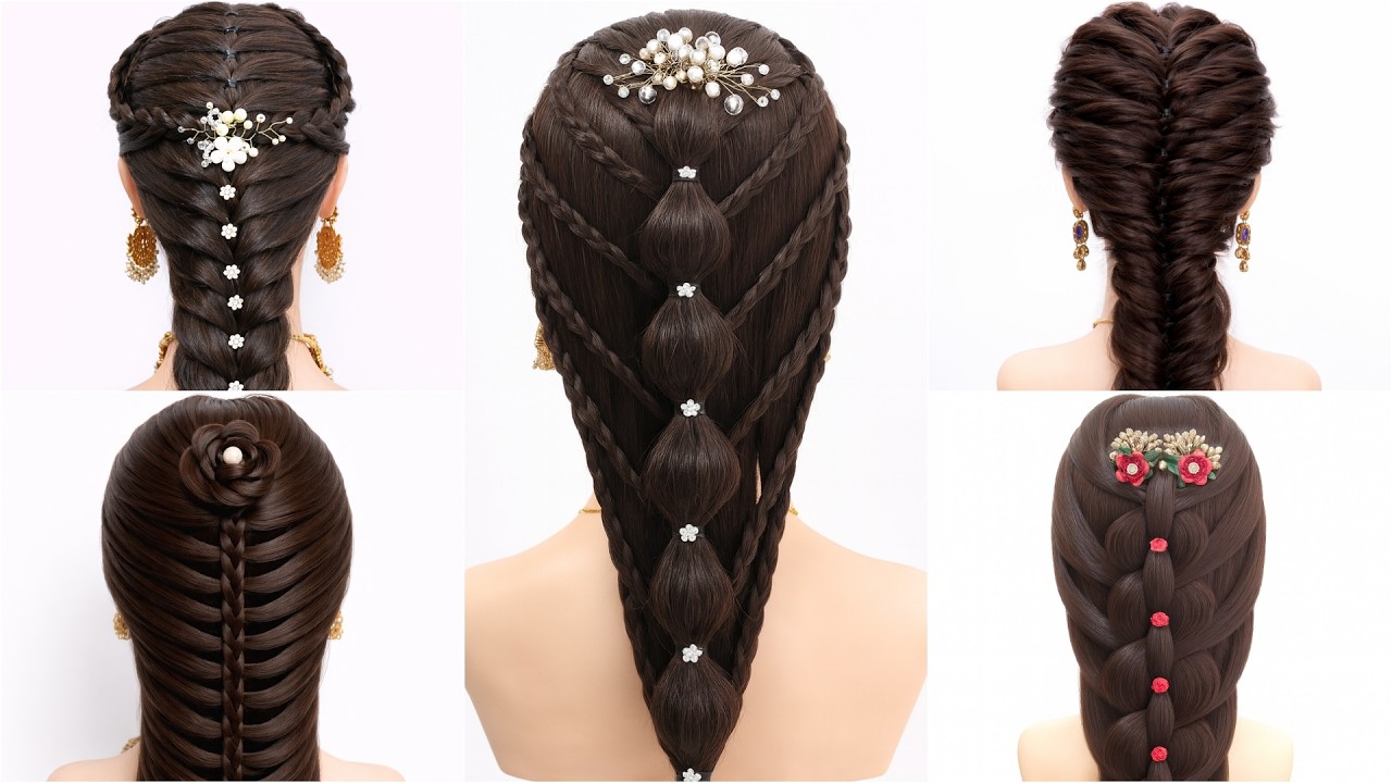 Easy Different Type of Hairstyle - Beautiful hairstyle | Hairstyle for receptions |stylish hairstyle