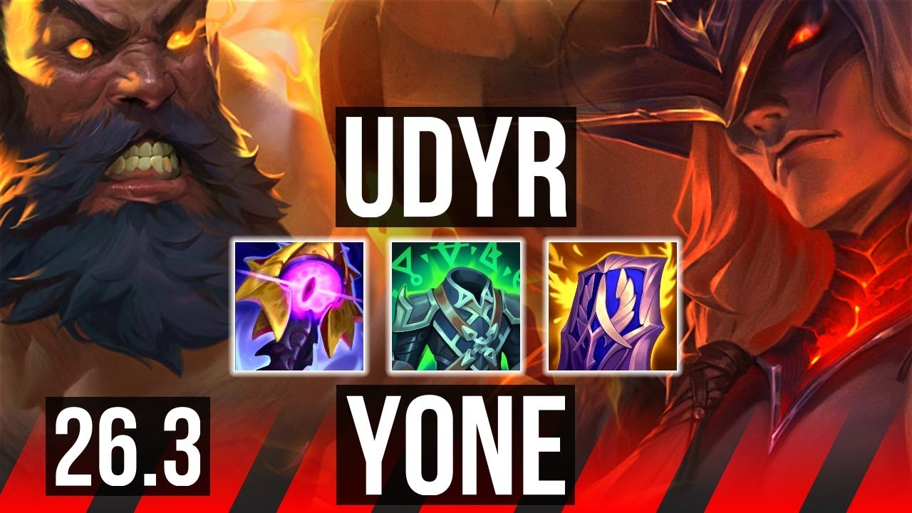 UDYR vs YONE (TOP) | Good KDA: 9/1/11 | NA Grandmaster | 26.3