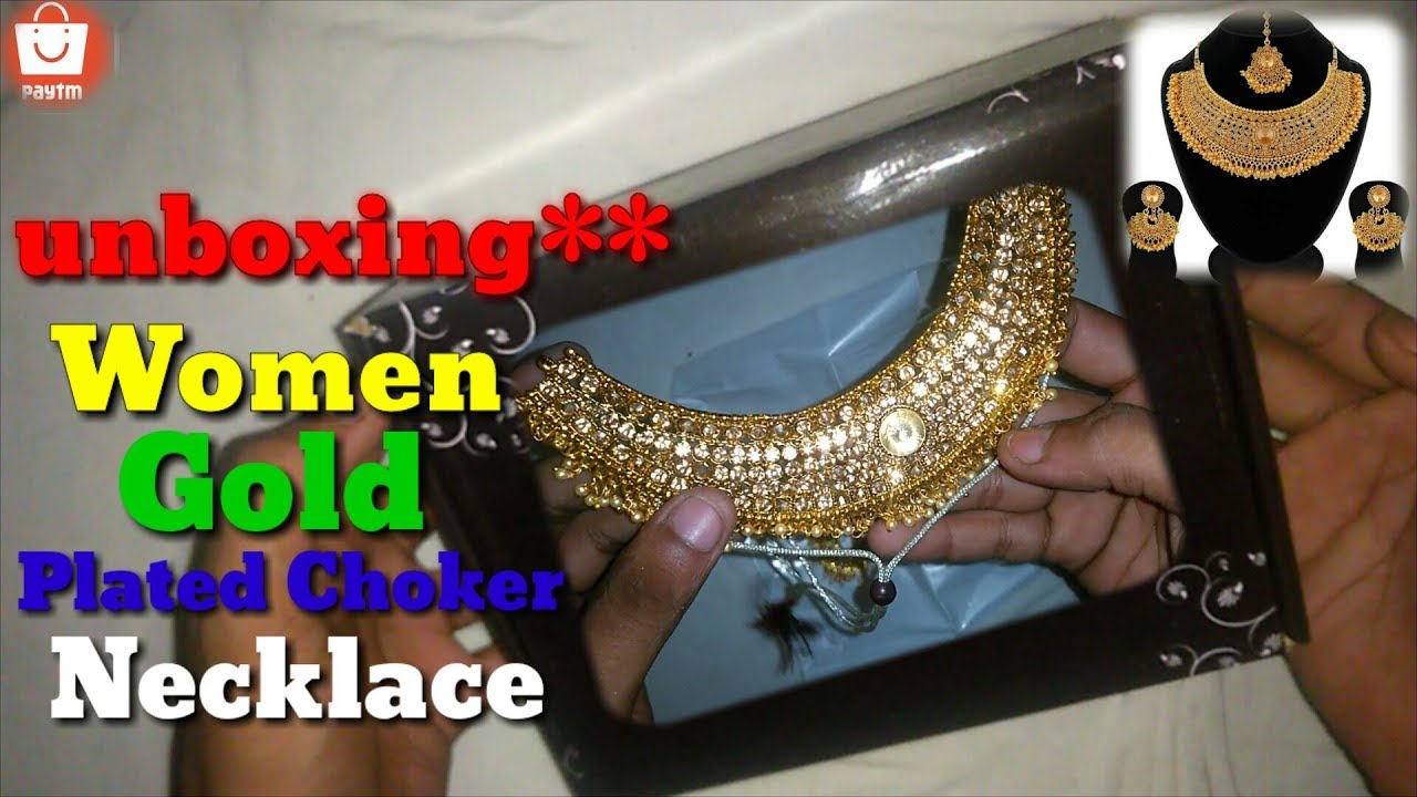 YouBella Fashion Jewellery Gold Plated Choker Necklace Set for Women