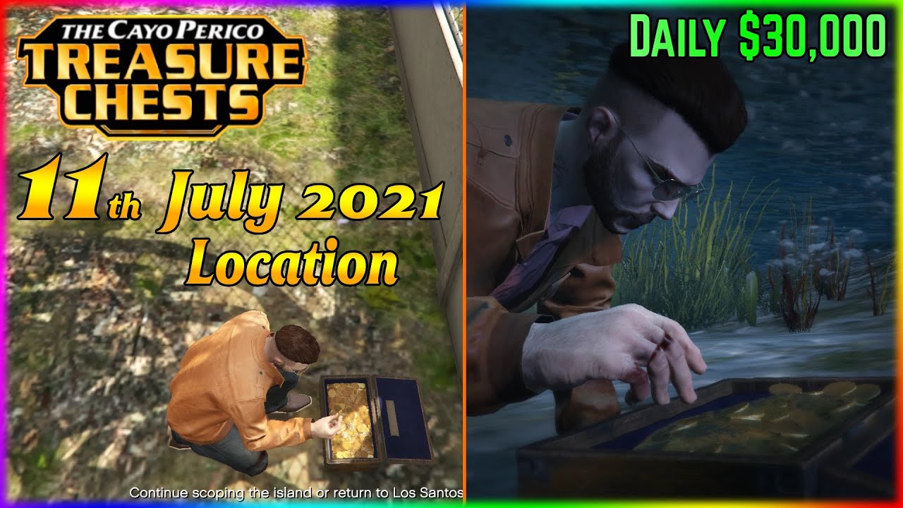 Treasure Chests Location 11th July 2021 !! Cayo Perico Heist GTA