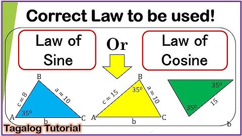 [Tagalog] Law of Sine or Law of Cosine #math9 #fourthquarter