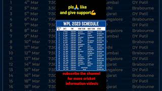 wpl 2023 full schedule with date time venue | #wpl #wplauction #wpl2023