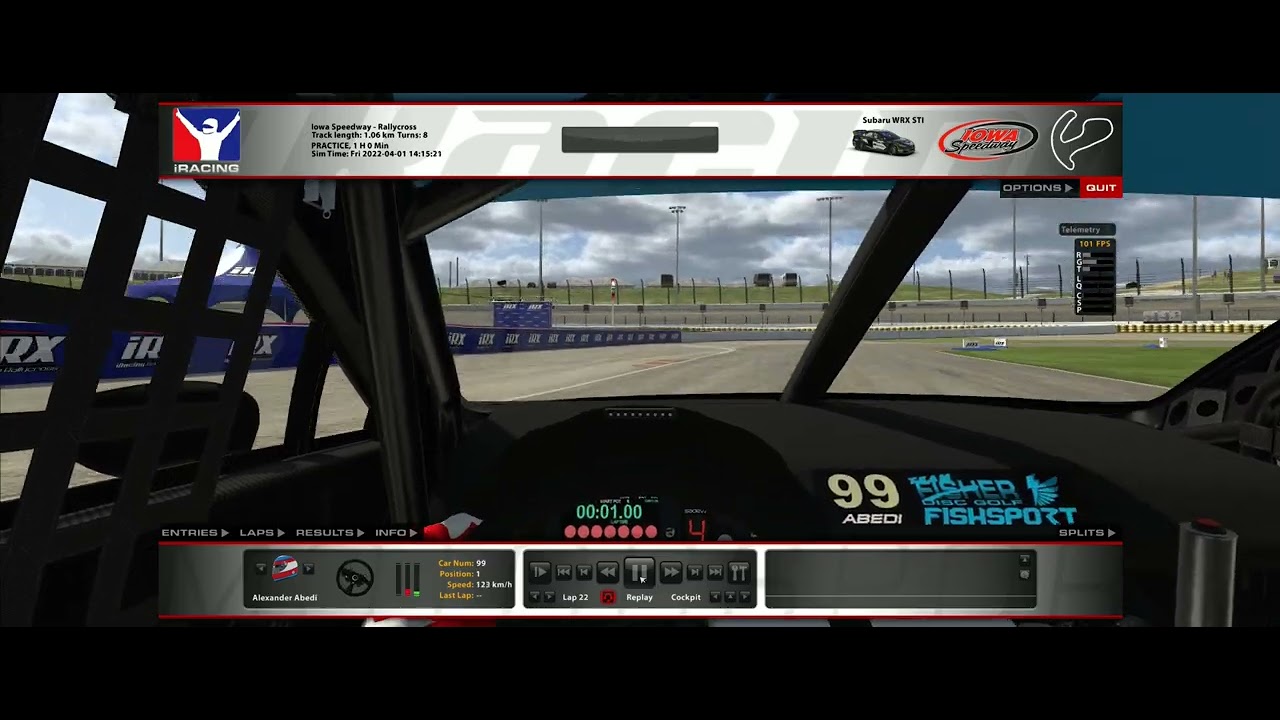 Iowa Subaru WRX World Record 22S2 36.3 Seconds iRacing Rallycross Series