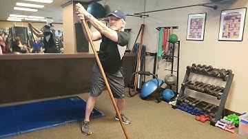 trunk rotation with stick. golf