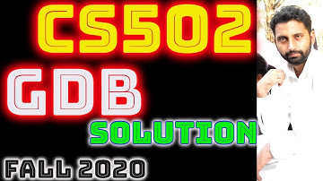 CS502 GDB no 1 Solution Fall 2020 & 2021 by Abid Faroooq Bhutta || Design and Analysis of Algorithms