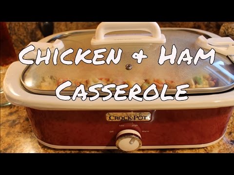 ~Creamy Chicken & Ham Crock Pot Casserole With Linda's Pantry~