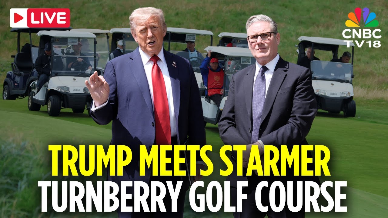 LIVE: President Trump Meets UK's Keir Starmer at Turnberry Golf Course After US-EU Trade deal | N18G