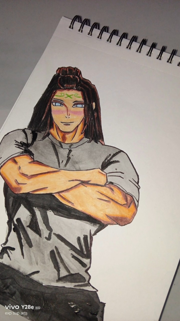 Drawing NEJI But He's Absolutely JACKED! 💪🔥 #shorts #naruto