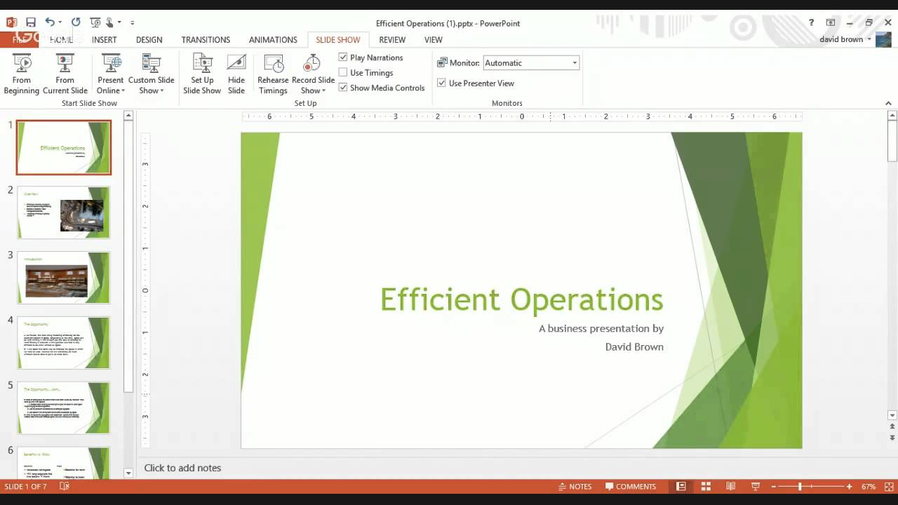 David Brown: Efficient Operations