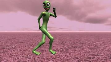 The green alien dancing