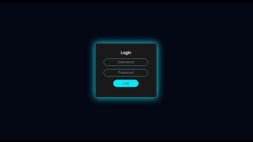 Neon Login Form Hover Effect using HTML & CSS