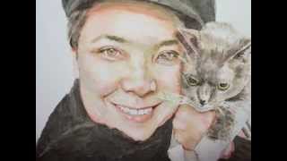 step portrait watercolor painting