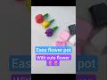 Unique Clay Flower Pot Kaise Banaye? 🌸 | DIY Clay Craft #shorts #ytshorts #diy #homemade