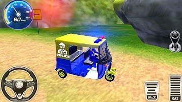 Police Tuk Tuk Rickshaw Games / Offroad Auto Rickshaw Games - Android Gameplay #2