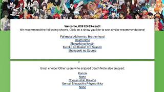 Anime Recommendation System Demo