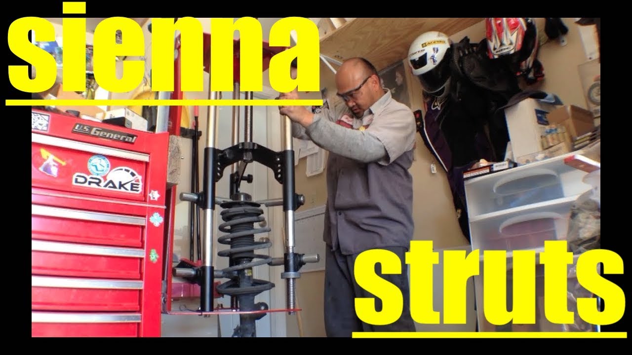 [detailed] Front Struts Replacement Toyota Sienna √ Fix it Angel - YouTube