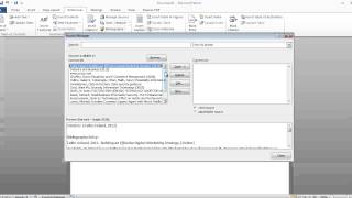 Word 2010: Managing Sources for a Bibliography