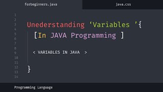 VARIABLES IN JAVA || OBJECT ORIENTED PROGRAMMING USING JAVA|| VTU|| ENGINEERING 3RD SEM