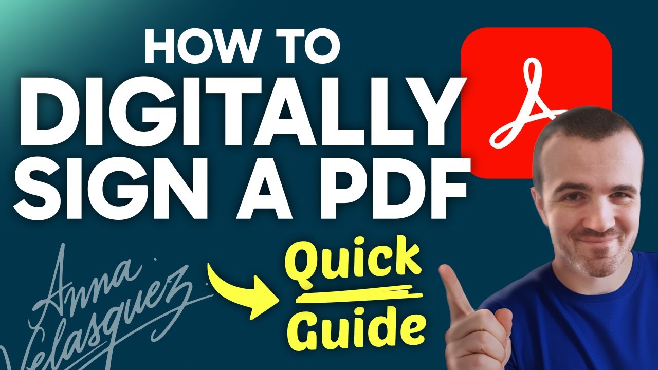 How to DIGITALLY SIGN a PDF in Adobe Reader (Step by Step) - YouTube