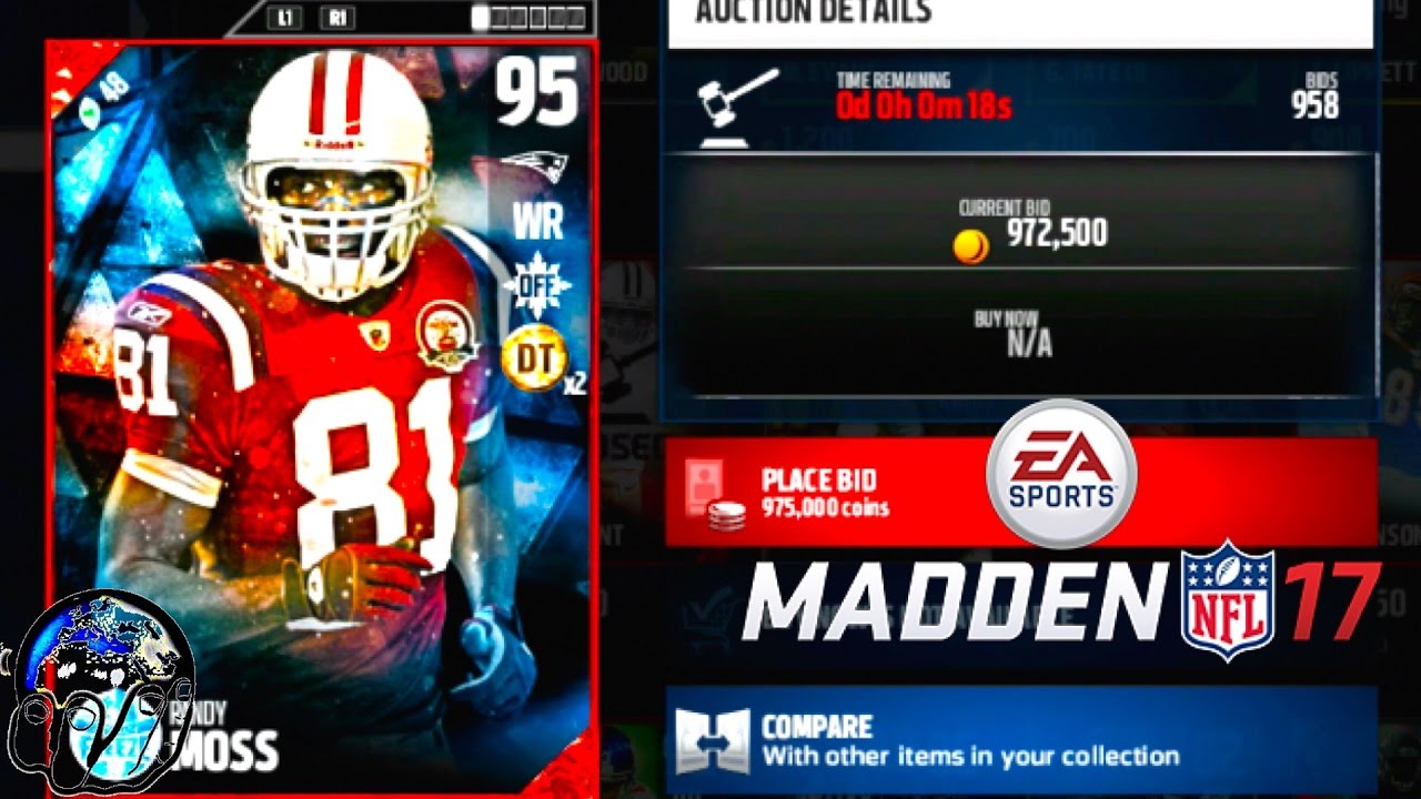 Randy Moss Ultimatefreeze New England Patriots Mut 17 Christmas Version Day Dreaming Youtube