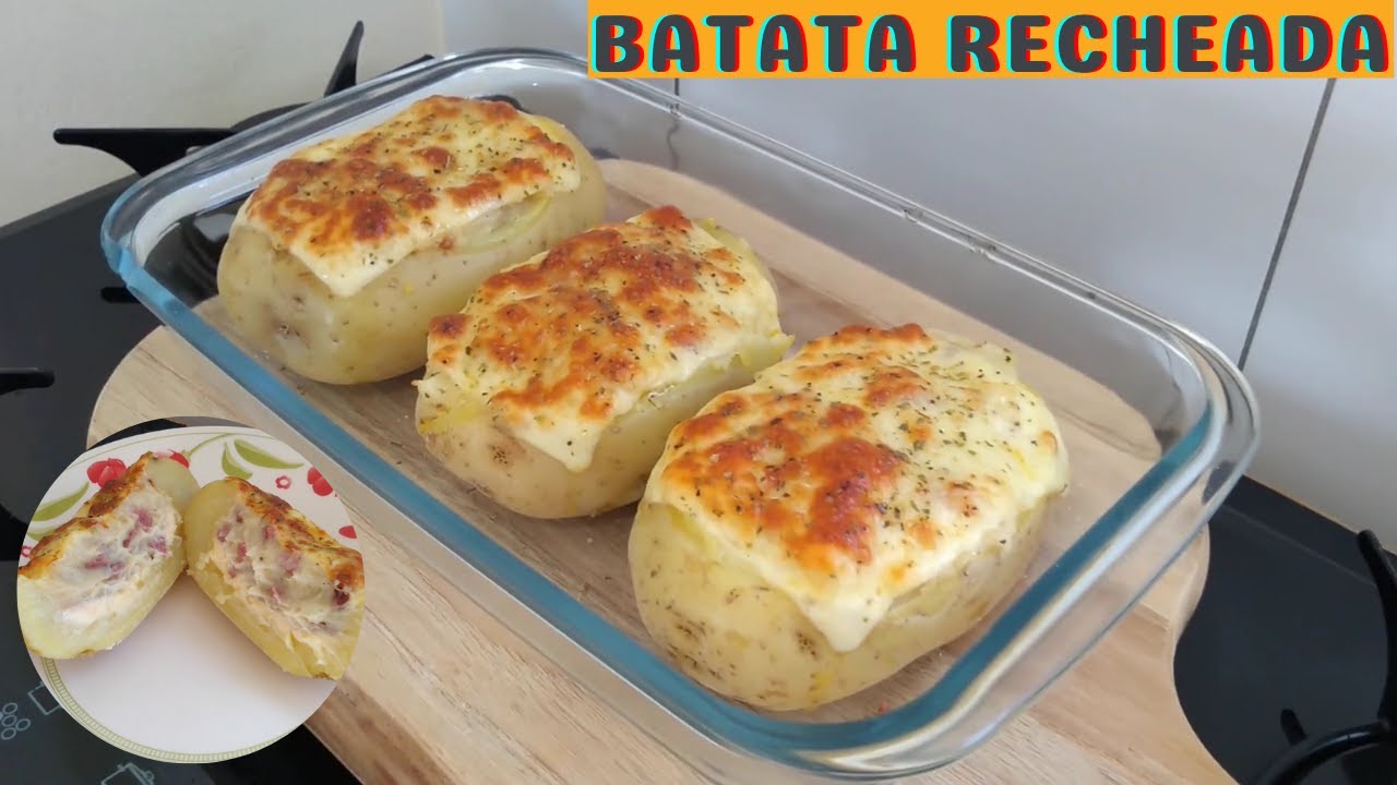 BATATA RECHEADA COM CALABRESA E REQUEIJÃO - Fácil e Deliciosa