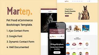 Marten - Pet Food eCommerce Bootstrap4 Template | Themeforest Website Templates and Themes