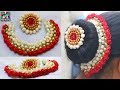 DIY /Beautiful red flowers buds & golden beads hair accessory with brooch tutorial