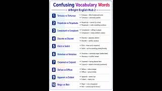 10 Confusing English Words You Must Know | Improve Vocabulary Fast 🔥 #spokenenglish #vocabulary